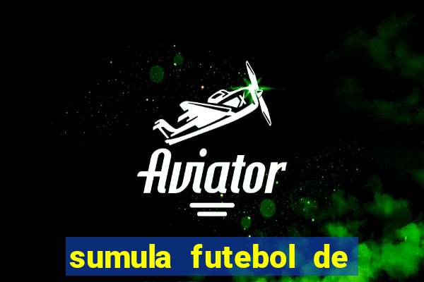 sumula futebol de campo word